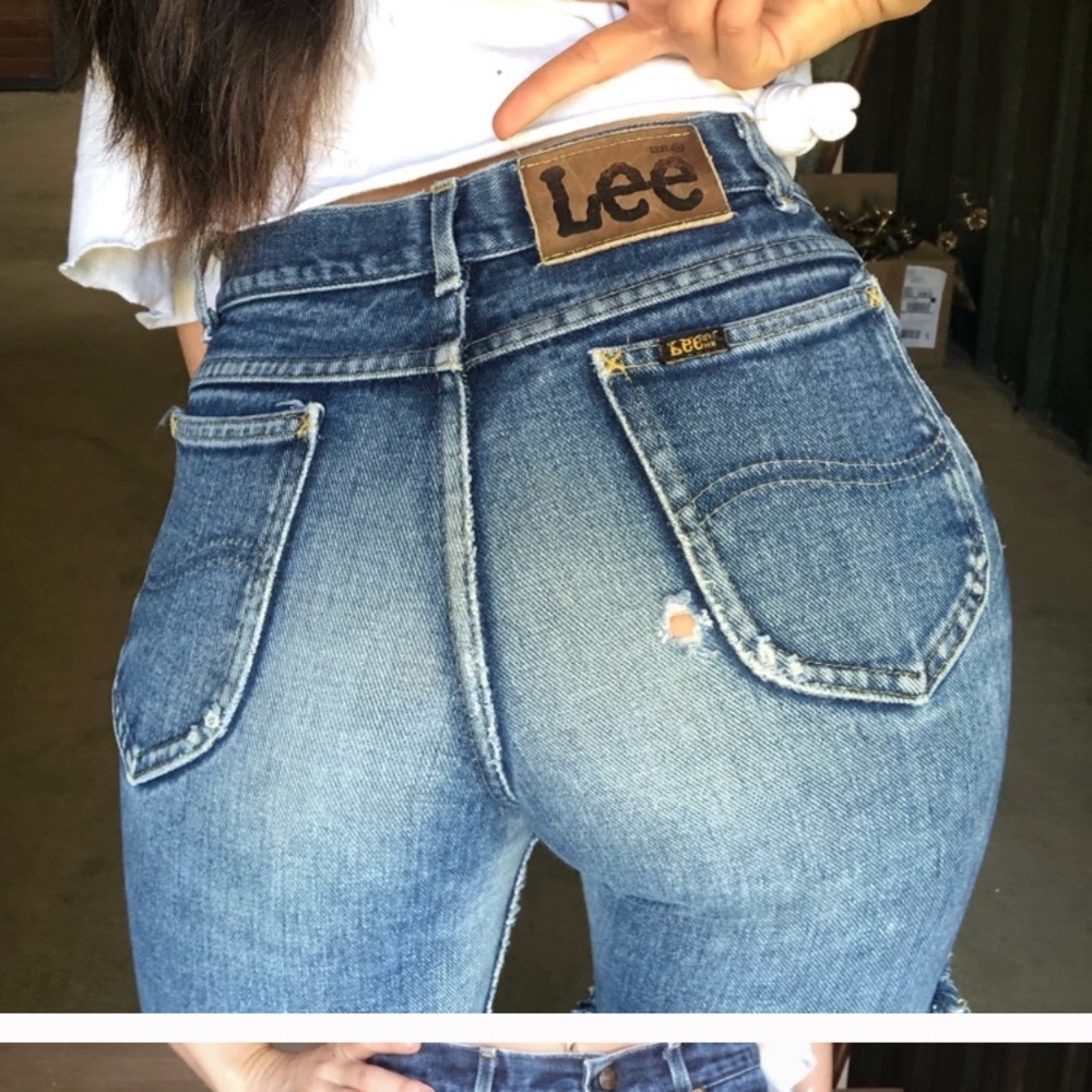 Vintage Lee ripped jeans straight leg 24W